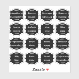 Recept Index Scheidingstabblad Zwart Opvouwbaar Sticker
