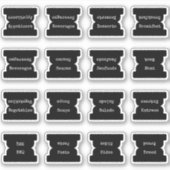 Recept Index Scheidingstabblad Zwart Vouwbaar Sticker (Voorkant)