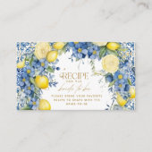 Recept Italiaans citroen Tegels Italië Vrijgezelle Informatiekaartje (Voorkant)
