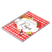 Recept Italiaans Thema Citroenrood Wit Botanisch Notitieboek (Linkerzijde)
