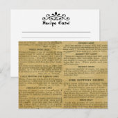 Recept Kaart Antiek Kentucky (Voorkant / Achterkant)
