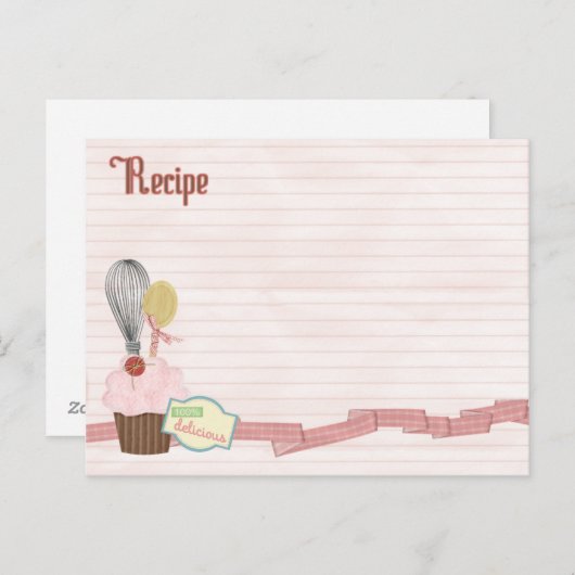 recept-kaart briefkaart (Voorkant / Achterkant)