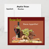 Recept Kaart Cadeau Set - Buon Appetito (Voorkant / Achterkant)