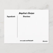 Recept Kaart Cadeau Set - Italiaans Kaas (Achterkant)