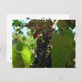 Recept Kaart - Druiven op wijnstokken (Voorkant / Achterkant)