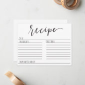 recept-kaart eenvoudig notitiekaartje (Voorkant / Achterkant in situ)
