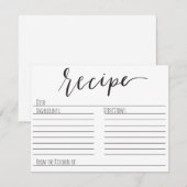 recept-kaart eenvoudig notitiekaartje (Voorkant / Achterkant)