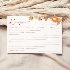 Recept Kaart Herfst in Liefde Vrijgezellenfeest Po