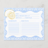 Recept Kaart Italiaans Citrus Lemon Vrijgezellenfe (Voorkant)