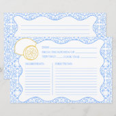 Recept Kaart Italiaans Citrus Lemon Vrijgezellenfe (Voorkant / Achterkant)