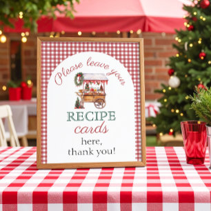 Recept Kaart Kerstmarkt Vrijgezellenfeest teken Poster