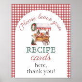 Recept Kaart Kerstmarkt Vrijgezellenfeest teken Poster (Voorkant)