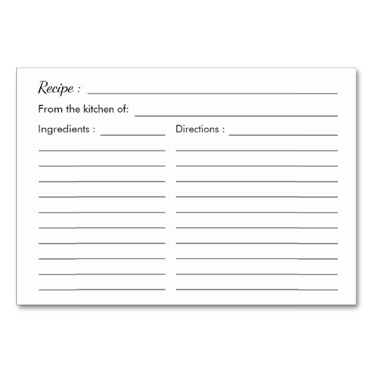 Recept Kaart | Lavendel Bloemen Rustiek Hout (Achterkant)