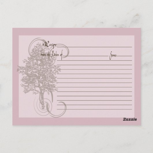 Recept Kaart met foto (Achterkant)