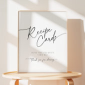 Recept Kaart minimalistisch Vrijgezellenfeest scri Reclamebord Met Voetstuk