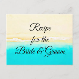 Recept Kaart Ocean Shore Beach thema bruiloft