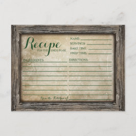 Recept Kaart | Rustieke kalligrafie Kaart