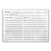 Recept Kaart | Rustieke succulente bloemen Elegant (Achterkant)