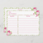 Recept Kaart Shabby Chic (Voorkant / Achterkant)