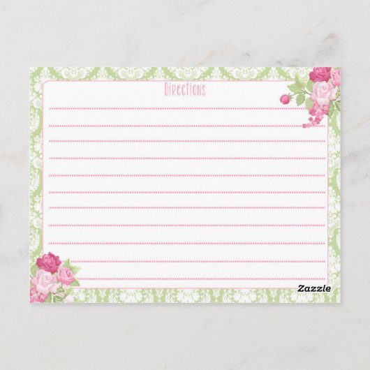 Recept Kaart Shabby Chic (Achterkant)