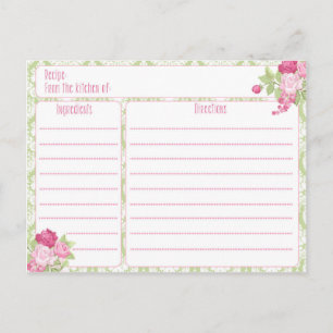 Recept Kaart Shabby Chic