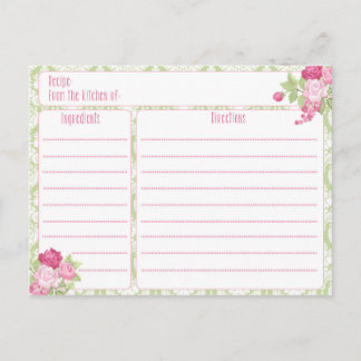 Recept Kaart Shabby Chic