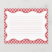 Recept Kaart "That's Amore" Rode Italië Vrijgezell (Achterkant)