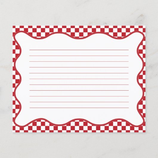 Recept Kaart "That's Amore" Rode Italië Vrijgezell (Achterkant)