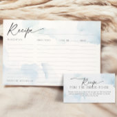 Recept Kaart voor Blue Vrijgezellenfeest op Cloud