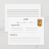 Recept Kaart voor Cookies (Voorkant / Achterkant)