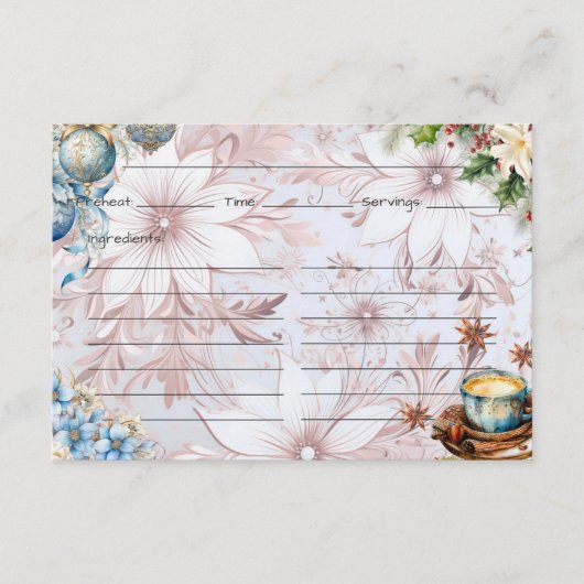 Recept Kaart voor kerstochtend (Voorkant)