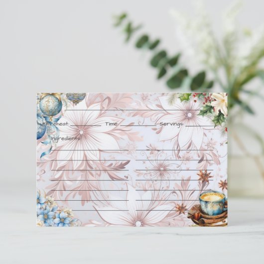 Recept Kaart voor kerstochtend (Staand voorkant)