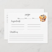 Recept Kaart voor Muffins (Voorkant / Achterkant)