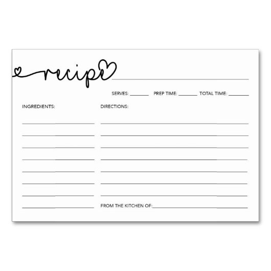 Recept Kaart - Vrijgezellenfeest Recepten - Rustie (Voorkant)