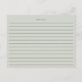 RECEPT KAART Waterverf Blush Roze Wilde Roos (Achterkant)