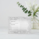Recept Kaart | Zilveren Elegantie (Staand voorkant)