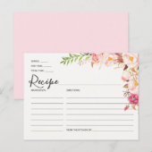 Recept Kaarten - Antiek Roos Vrijgezellenfeest Rec (Voorkant / Achterkant)