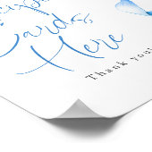 Recept Kaarten Dusty Blue Bow Vrijgezellenfeest Si Poster (Hoek)