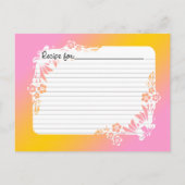 Recept Kaarten met equivalenten op Floral Pastel (Achterkant)