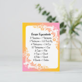 Recept Kaarten met equivalenten op Floral Pastel (Staand voorkant)