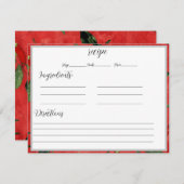 Recept Kaarten met hete pepers (Voorkant / Achterkant)