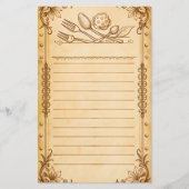 Recept Kaarten receptenmenu, lege lijst (Voorkant)