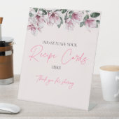 Recept Kaarten teken | Roze Bloemen Vrijgezellenfe Reclamebord Met Voetstuk (Insitu)