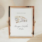 Recept Kaarten Teken Voorraad het Keuken Vrijgezel Poster