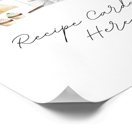 Recept Kaarten Teken Voorraad het Keuken Vrijgezel Poster (Hoek)