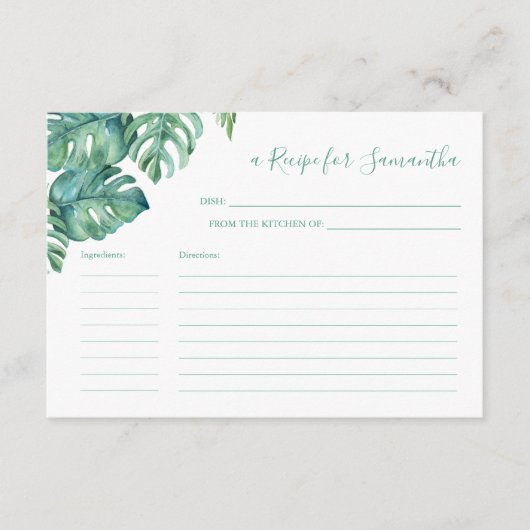 Recept Kaarten Tropisch groen (Voorkant)