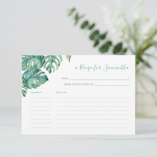 Recept Kaarten Tropisch groen (Staand voorkant)
