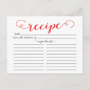 Recept Kaarten voor het moderne Red Script Vrijgez