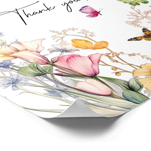 Recept Kaarten Wildflower Vlinders Vrijgezellenfee Poster (Hoek)