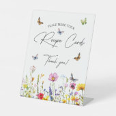 Recept Kaarten Wildflower Vlinders Vrijgezellenfee Reclamebord Met Voetstuk (Voorkant)
